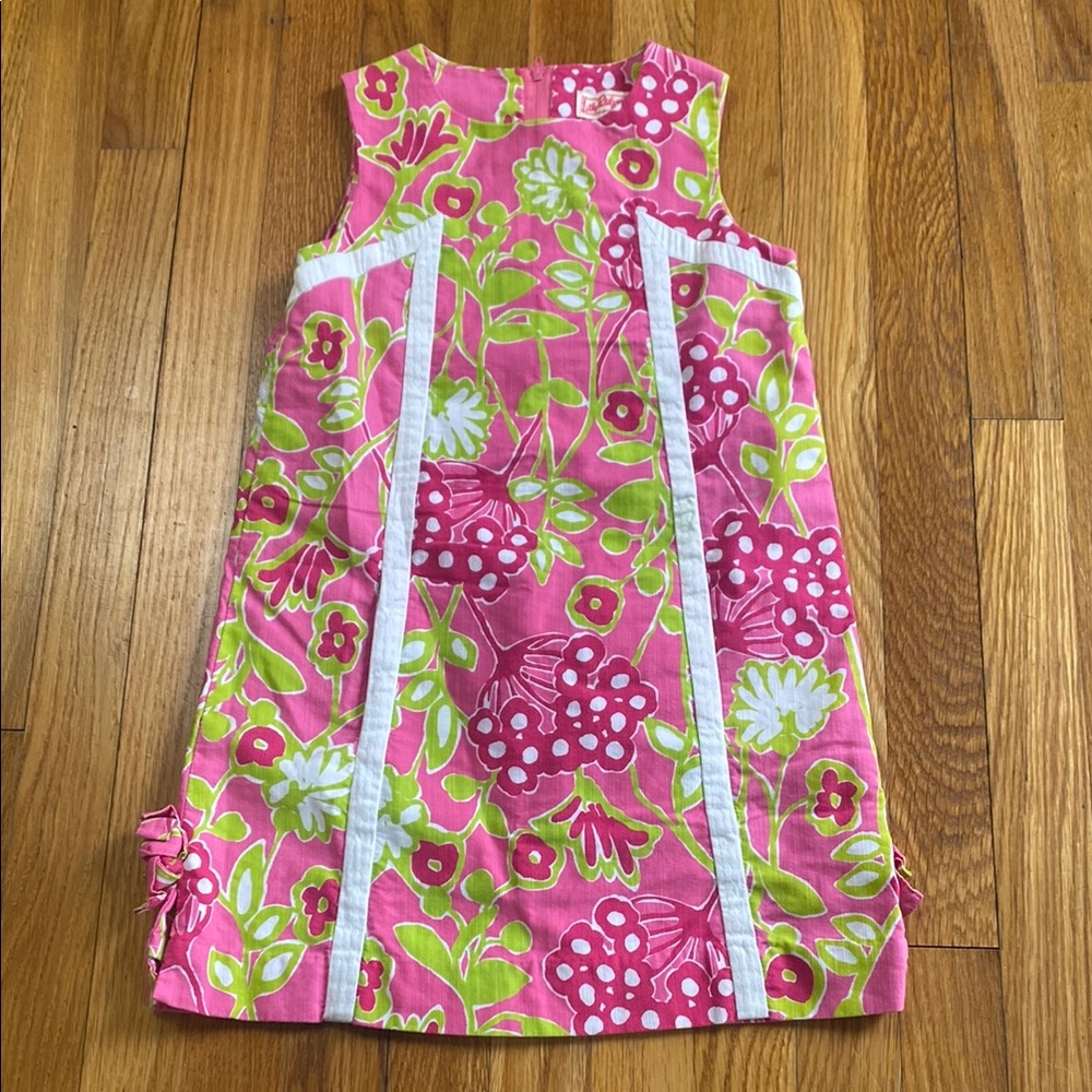 Lilly Pulitzer Originals Floral Pink and Green Shift Dress